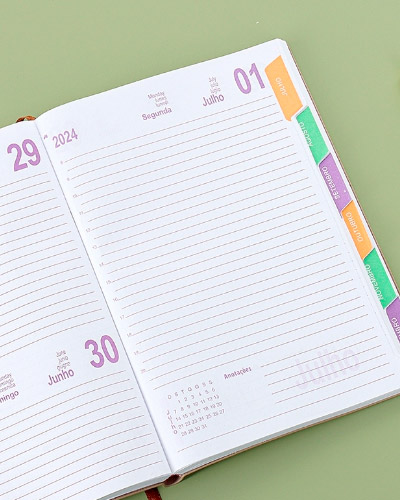 Agenda Couro Sintetico 2024 Personalizado