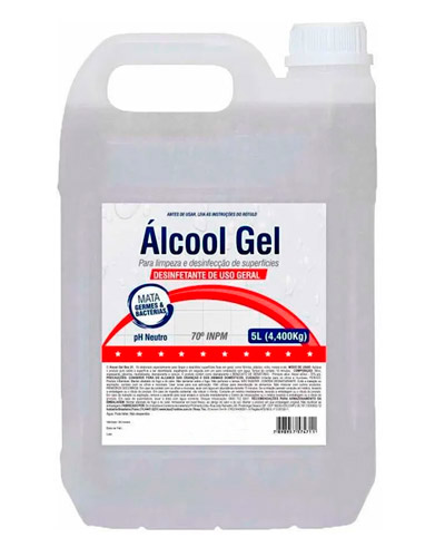 Brindes Personalizados - Alcool em gel 5 Litros