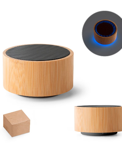 Brindes Personalizados - CAIXA DE SOM ECO BAMBU PERSONALIZADA