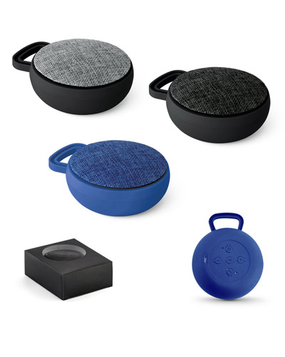 Brindes Personalizados - CAIXA DE SOM EM POLIESTER PERSONALIZADA