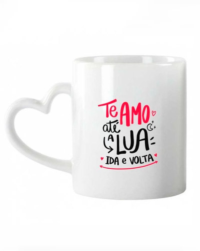 Caneca Branca De Coração Personalizada