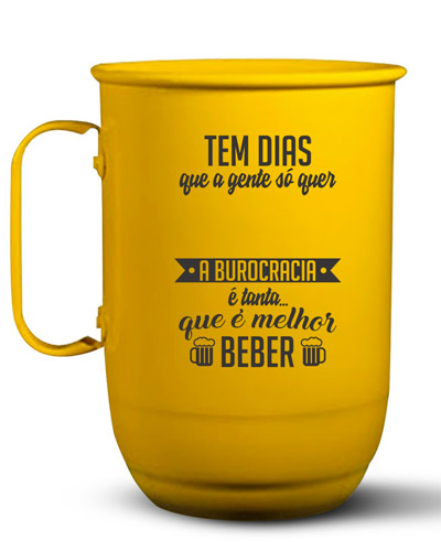 Brindes Personalizados - Caneca de ALuminio 500ml Personalizada para Brindes