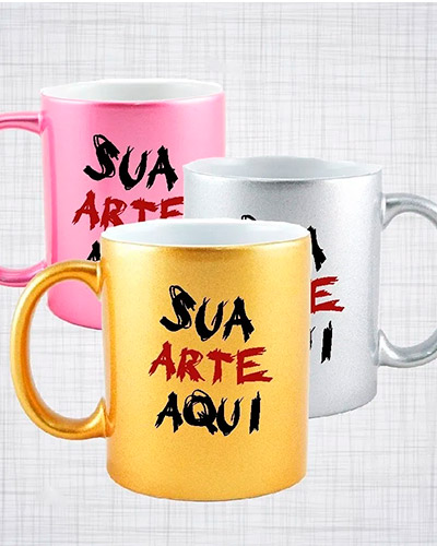 Caneca de Porcelana Colorida Personalizada