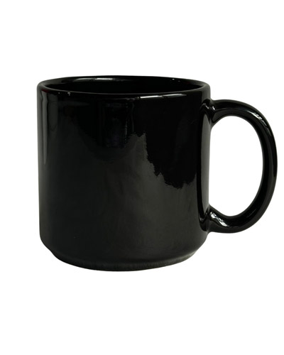 Brindes Personalizados - Caneca de Porcelana Preta com 360 ml Personalizada