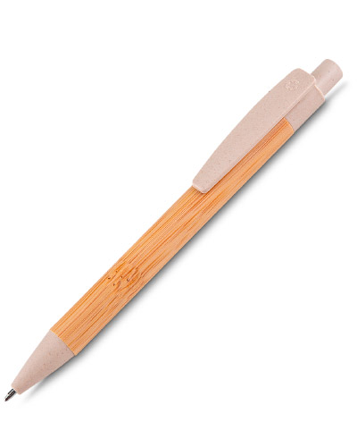 Brindes Personalizados - Caneta De Bambu e Plastico Para Brindes