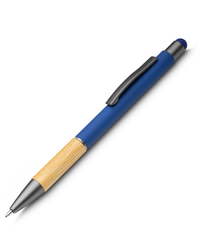 Brindes Personalizados - Caneta Esferografica Azul em Aluminio Personalizada