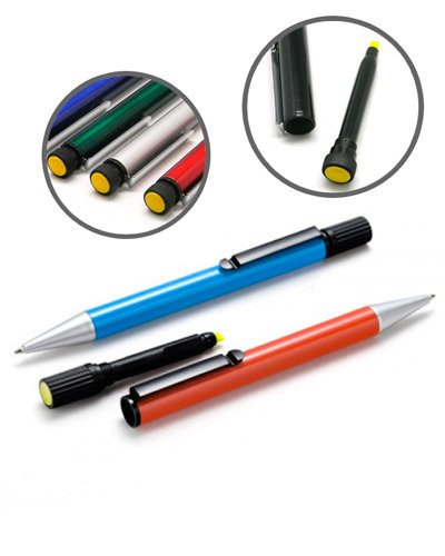 Brindes Personalizados - Caneta Marca Texto de Metal para Brinde Personalizado