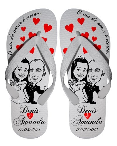 Brindes Personalizados - Chinelos Personalizados Casamento