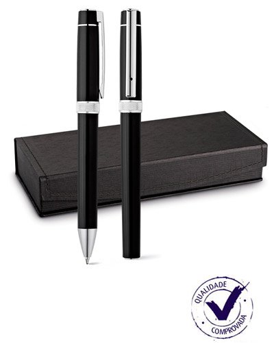 Conjunto de Canetas Roller e Esferográfica