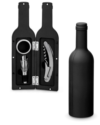 Brindes Personalizados - Conjunto para vinho em metal personalizado