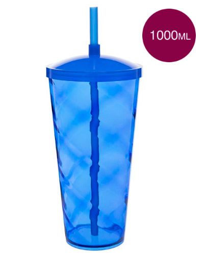 Copo com Canudo 1 Litro Personalizado