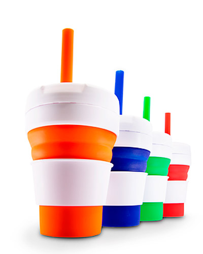 Brindes Personalizados - Copo Dobrável de Silicone Personalizado