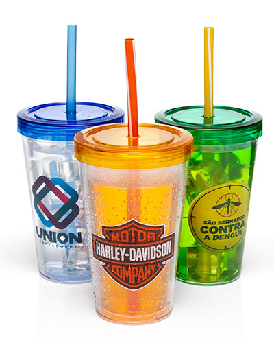 Copo Personalizado com Canudo