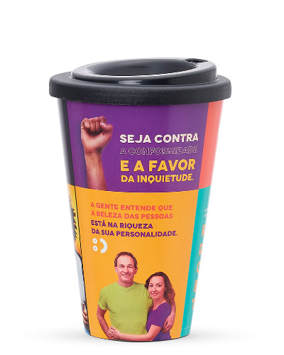 Copo Plastico com Tampa Personalizado