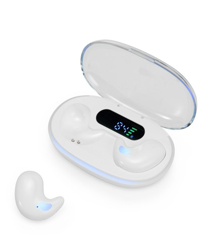 Brindes Personalizados - Fone de Ouvido Bluetooth com Case Carregador Personalizado