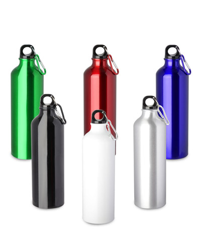 Brindes Personalizados - Garrafa de Alumínio com Gancho para Mochila Personalizada
