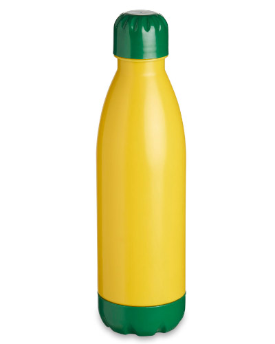 Brindes Personalizados - Garrafa Squeeze Verde e Amarela Personalizada