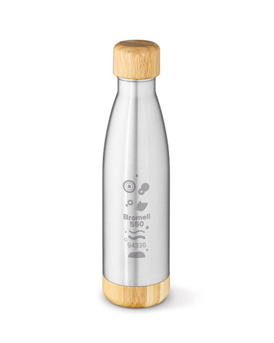 Brindes Personalizados - Garrafa Termica com Tampa em Bambu Personalizada