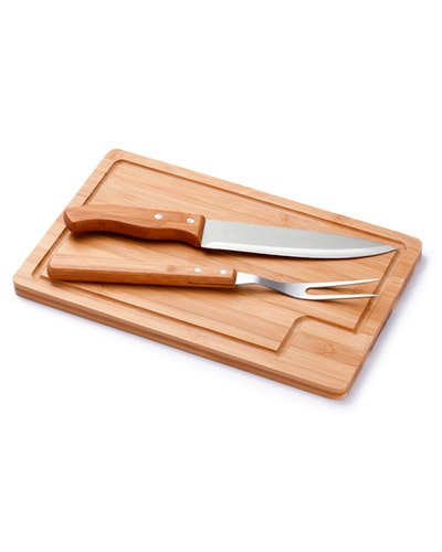 Brindes Personalizados - Kit Churrasco Tabua Faca e Garfo para Brindes