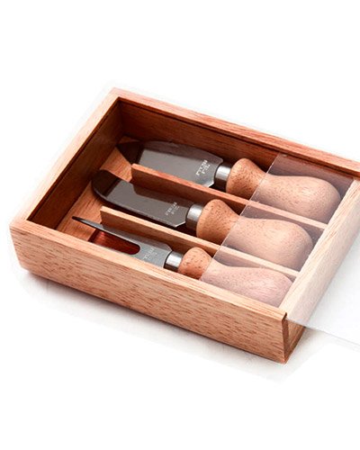 Kit Queijo em Madeira Personalizado