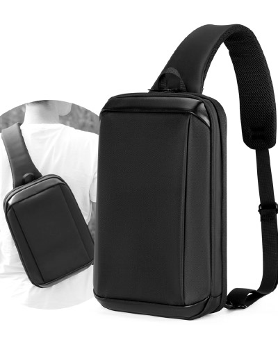 Brindes Personalizados - Mochila Transversal em Poliester Para Brindes