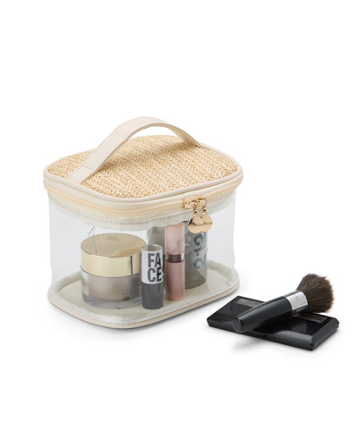 Brindes Personalizados - Necessaire PVC e Palha Personalizada