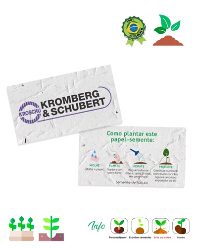 Brindes Personalizados - Papel Semente Personalizado