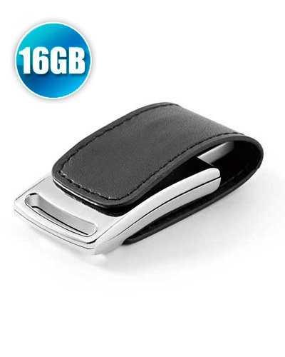 Brindes Personalizados - Pen drive 16 GB em Couro com Imã para Brindes