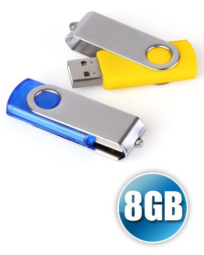 Pen Drive 8GB Giratório Personalizado