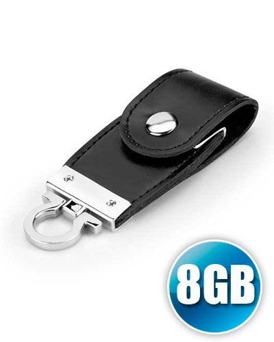 Pen drive Chaveiro 8 gb em Couro