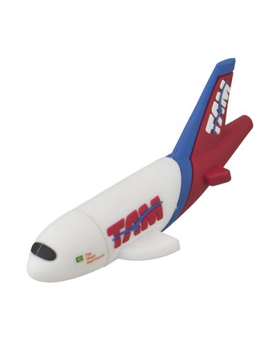Brindes Personalizados - Pen drive Emborrachado Avião 3D