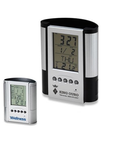 Porta Canetas com Relógio Promocional