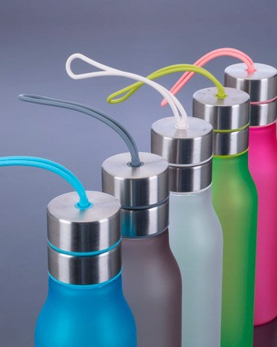 Brindes Personalizados - Squeeze Plástico com Detalhes em Metal