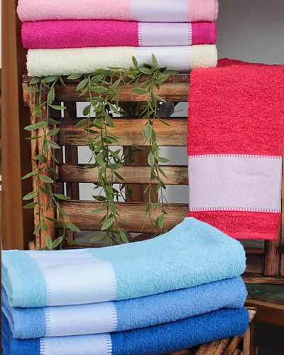 Toalha de Rosto com Barrado