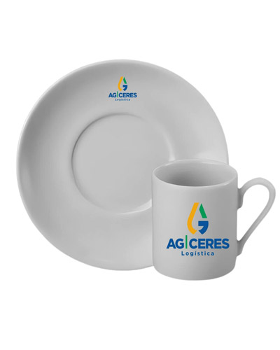 Brindes Personalizados - Xicara de Cafe com Pires Personalizada